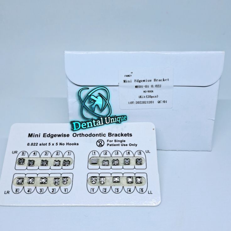 

KI3 Bracket Fancy Amplop Biru Orthodontics Mini Edgewise No Hook