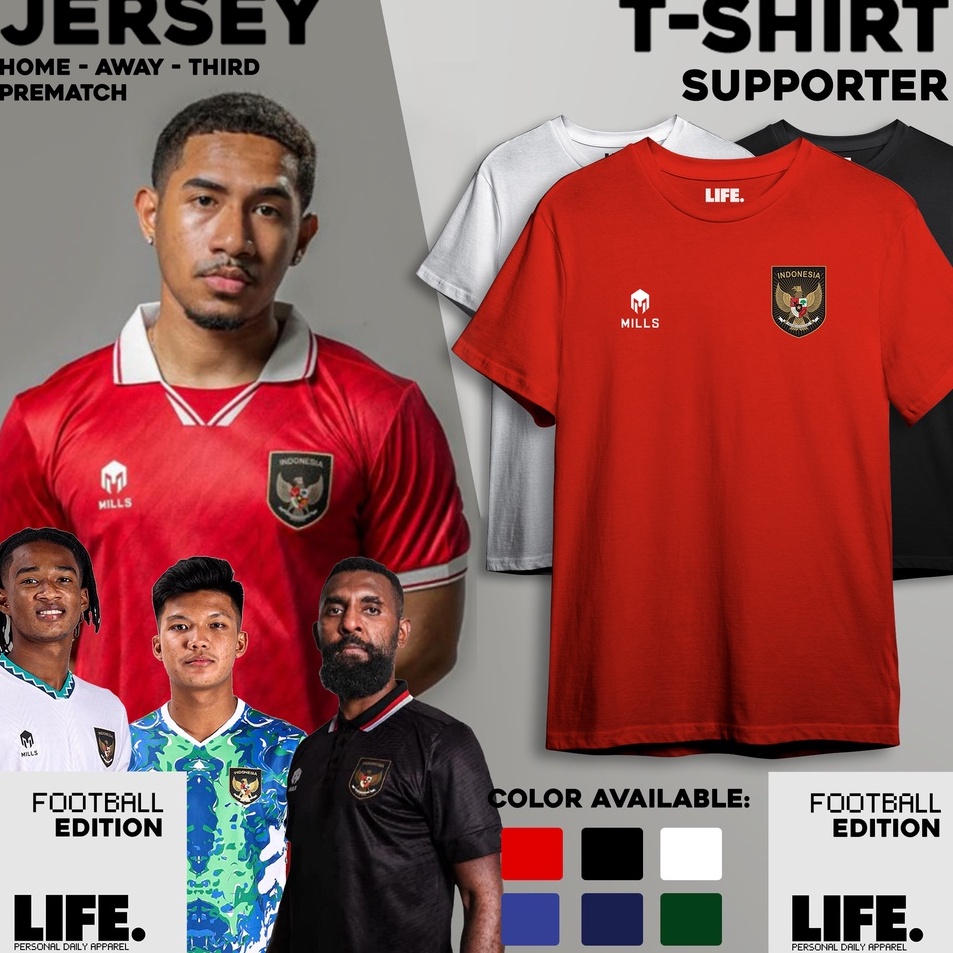 Best Sale  Jersey TIMNAS dan Kaos Supporter Indonesia Kita Garuda Model Jersey Home Away Third Kiper