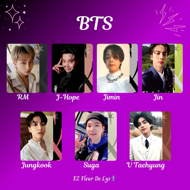 photocard replika pc unofficial BTS Me, Myself RM J-HOPE JIMIN JIN JUNGKOOK SUGA V TAEHYUNG