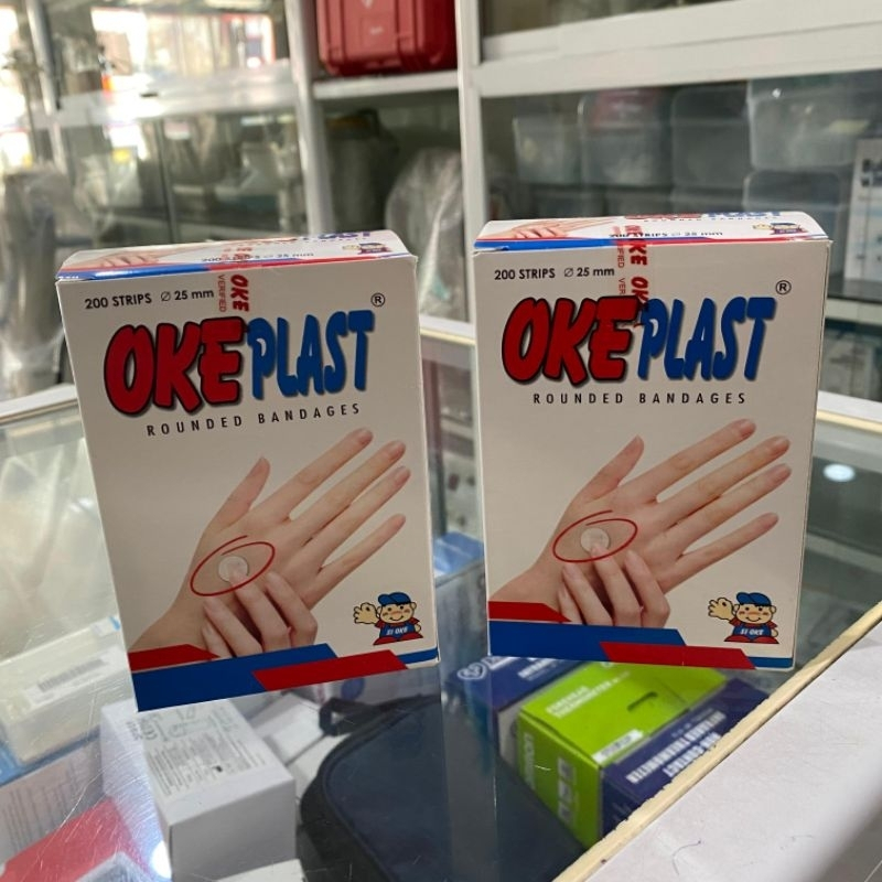 Hansaplast plester transparan bulat isi 200 strips