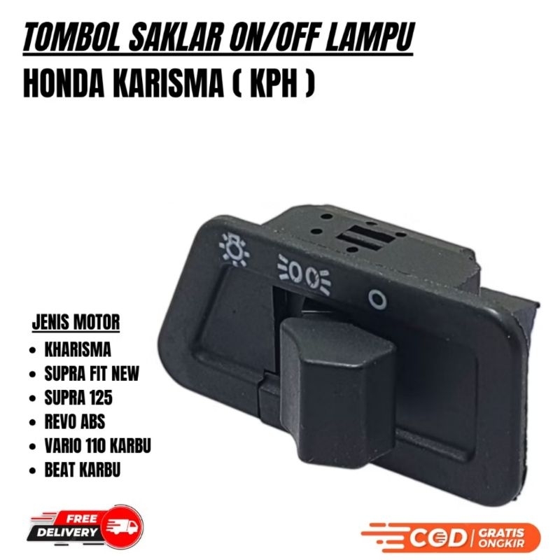 Tombol Lampu depan | Saklar lampu On/Off All Motor Beat Karbu Supra Fit New Supra x125 dll