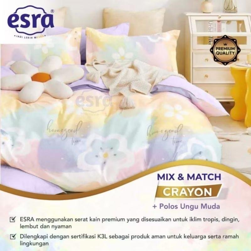 Sprei anak 180x200x25 crayon | estetik katun