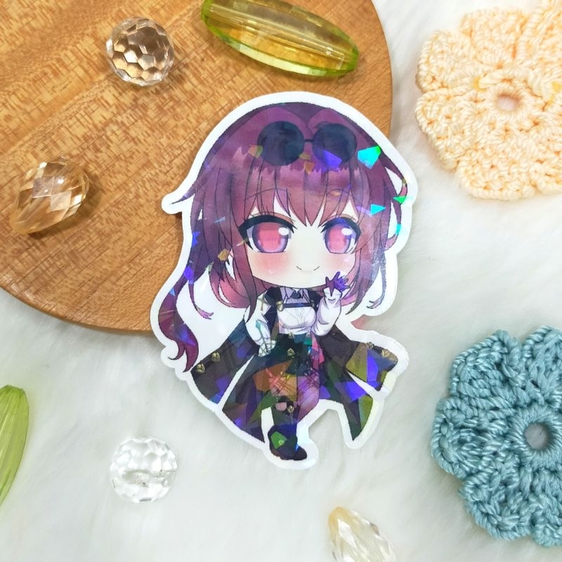 

Sticker Hologram Brokenglass Fanmerch Honkai Star Rail Kafka Original Fanart by Merch Trove