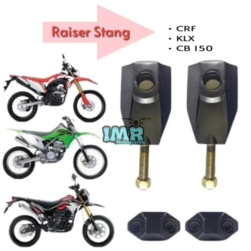 Raiser Stang  warna Hitam KLX BF, Dtracker New, CRF 150 L dan CB150R.