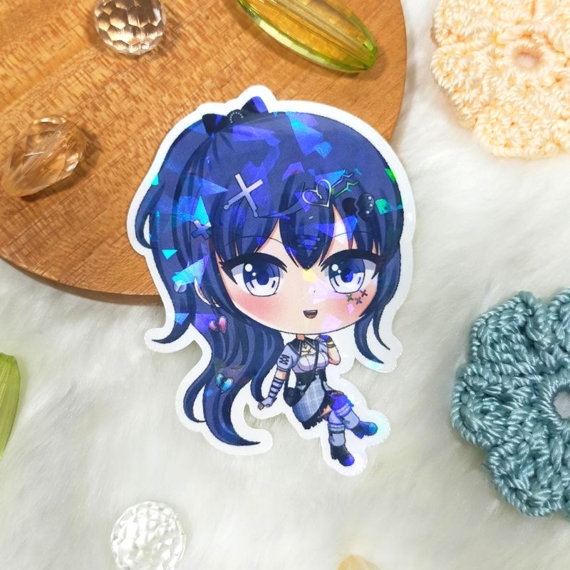 

Sticker Hologram Brokenglass Fanmerch Project Sekai Asahina Mafuyu Original Fanart by Merch Trove