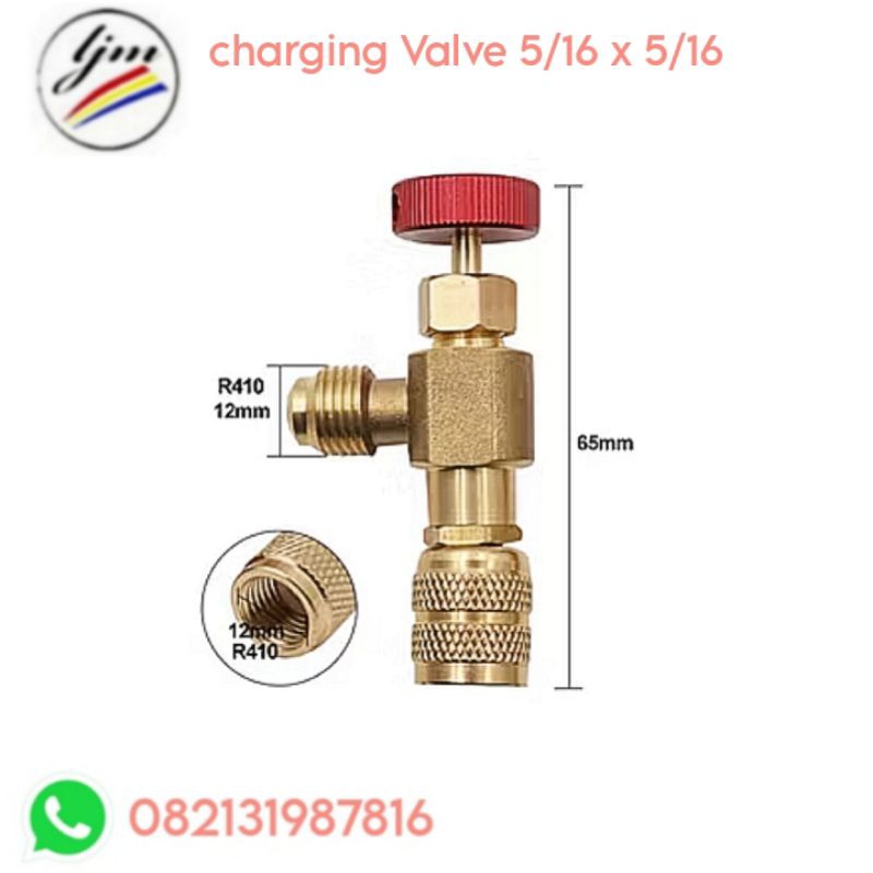 charging Valve R410 ke R410 (5/16 x 5/16)