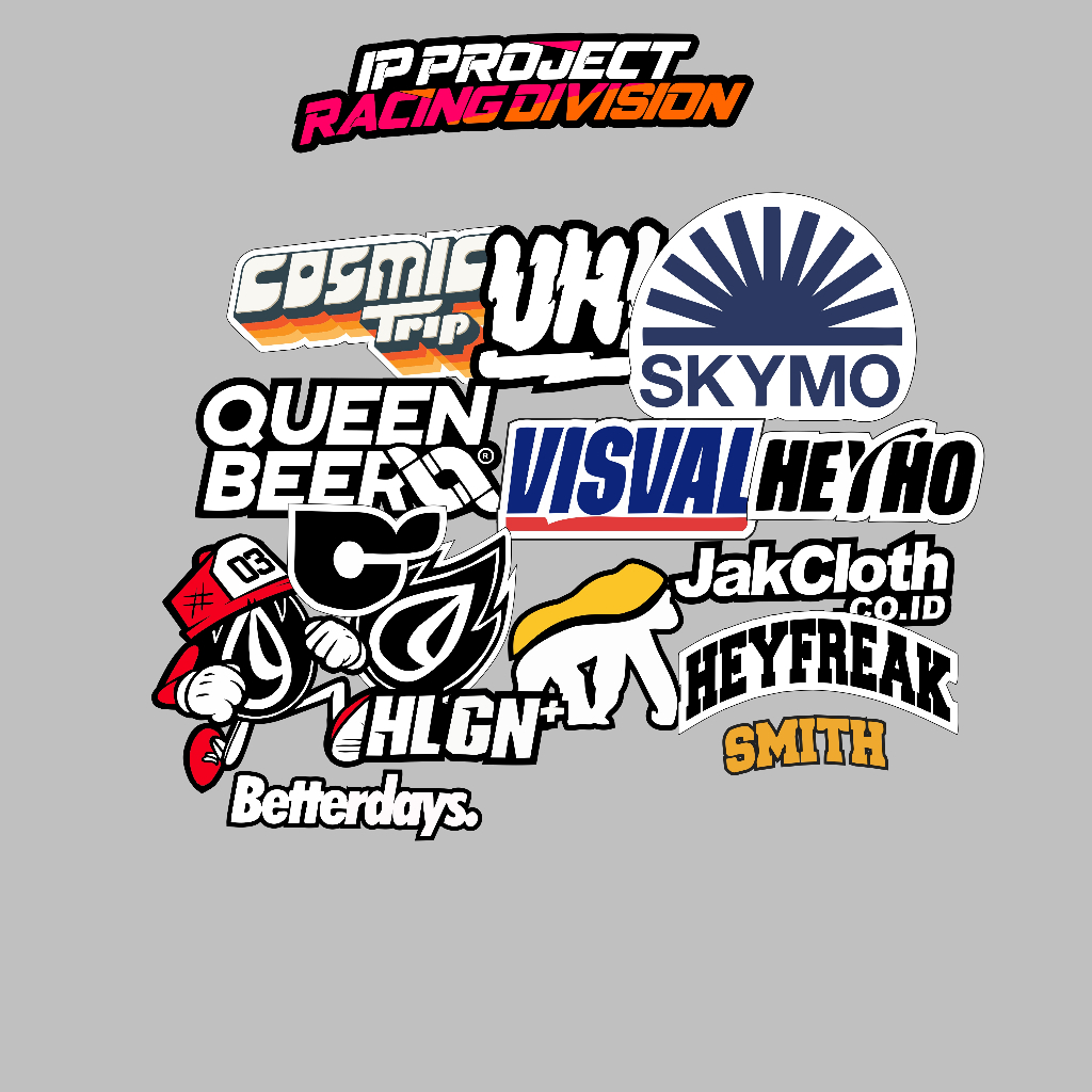 

STICKER PACK BRAND LOKAL ISI 15pcs ANTI AIR, STICKER HELM, LAPTOP, CASE HP, VOL 69