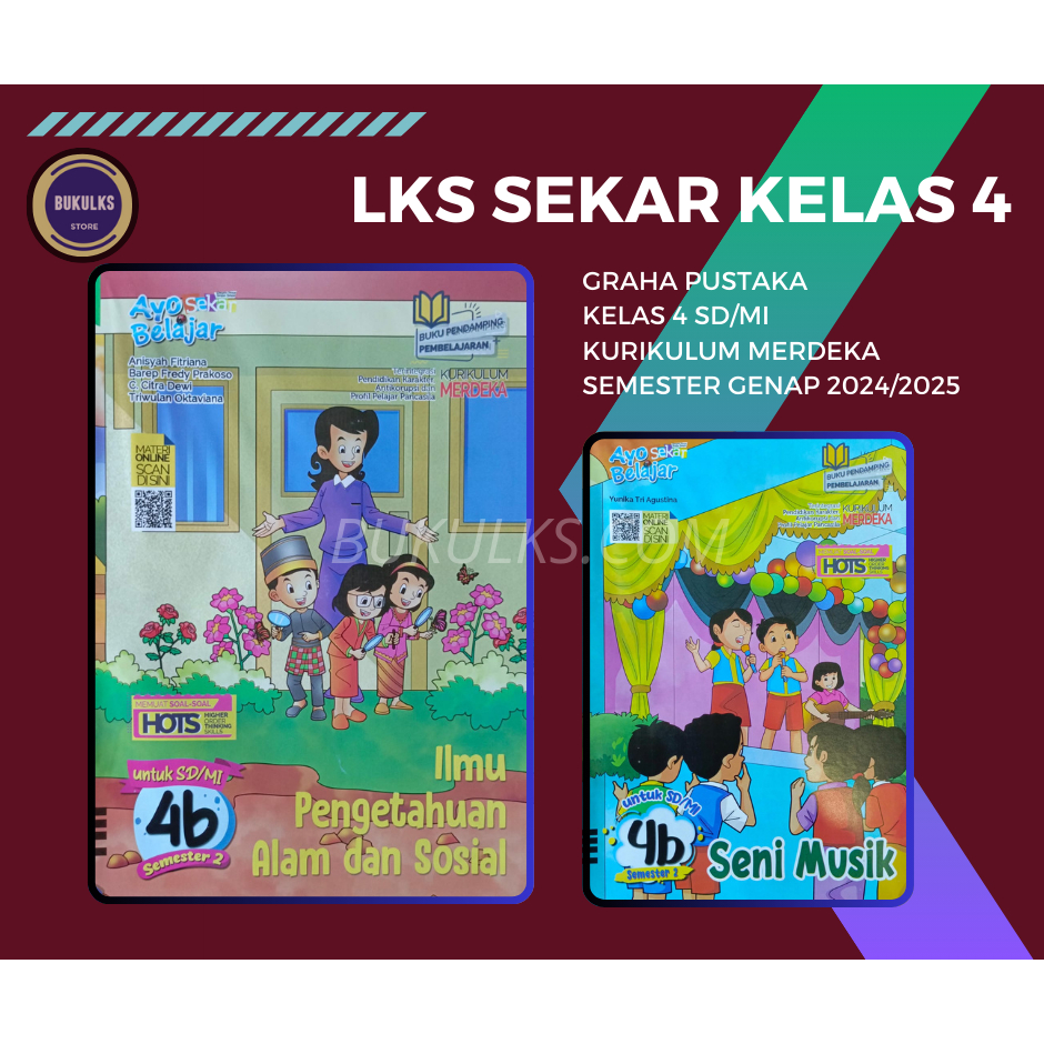 Buku LKS SEKAR GRAHA PUSTAKA SD MI Kelas 4 Merdeka Genap 2024 2025