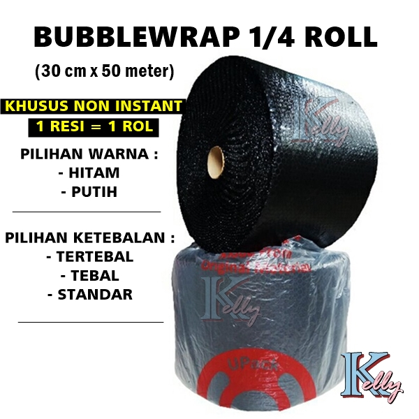 

[W26] Bubblewrap Tebal 30 cm x 50 meter Bubble wrap 1/4 hitam putih 30x50 eceran rol upack