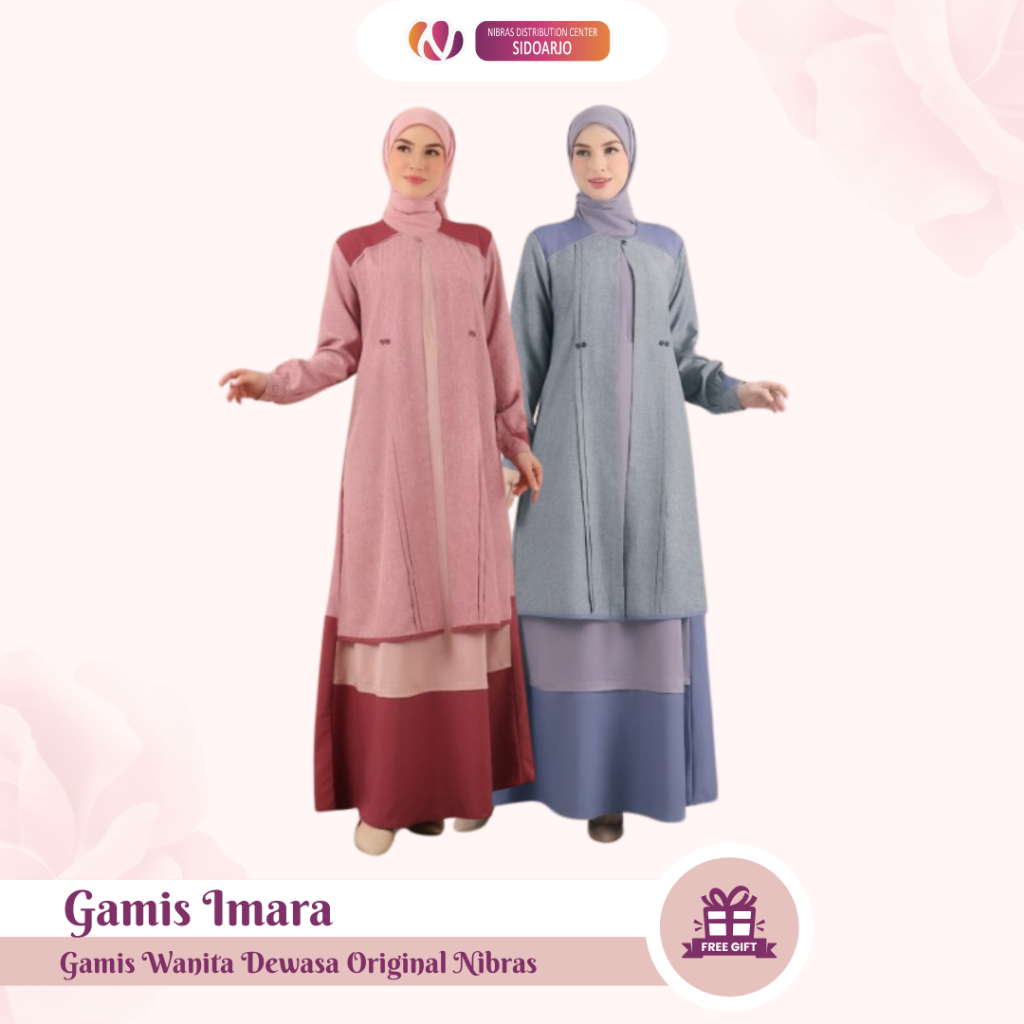 Long Dress Pesta Muslimah - Baju Gamis Pesta Mewah Elegan Jumbo Nibras Imara [Size Jumbo Ready]