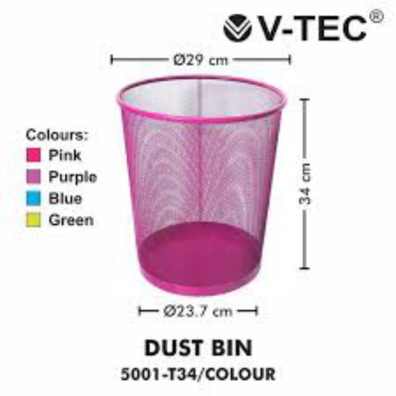 

Tempat Sampah Besi KD-5001 T.34 Cm Warna