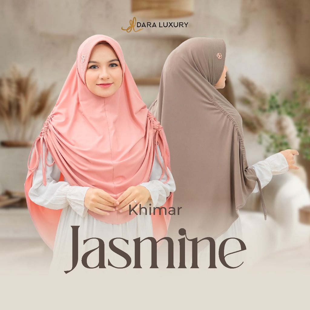Dara Luxury | Khimar Jasmine 2in1 | Khmiar Tali Jersey Premium