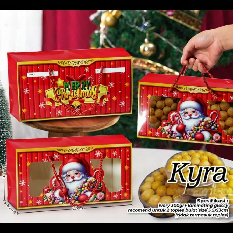 

BOx X'mas Kyra (2 Toples Jar 2,5x13)27x6x13,7cm-4pcs