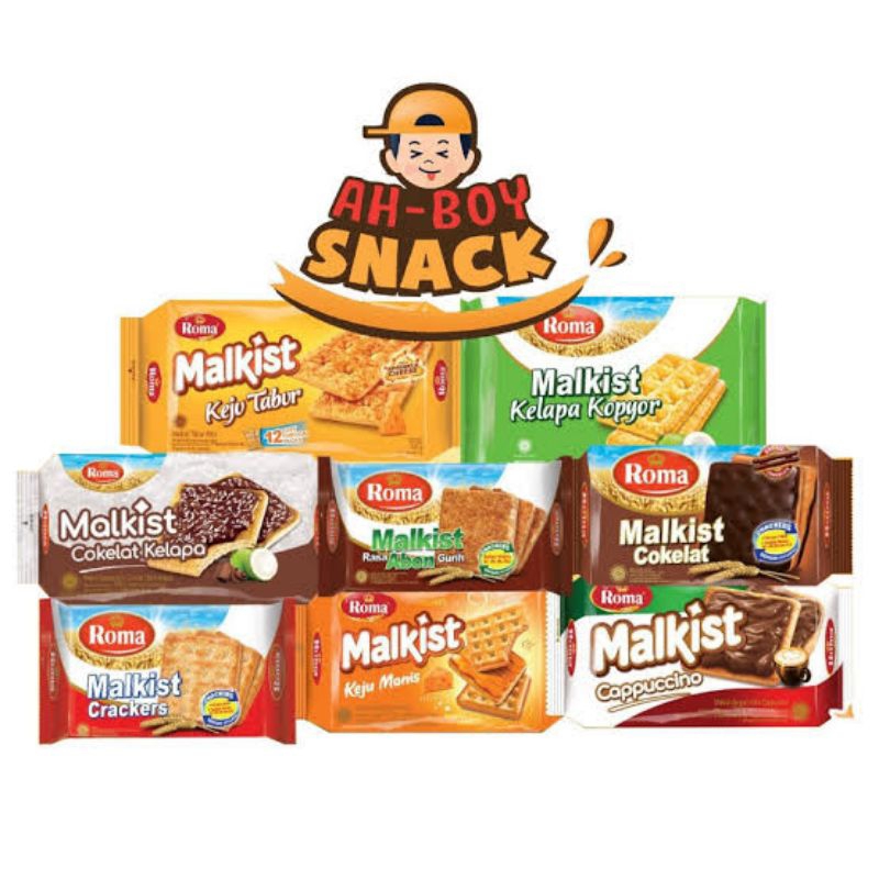 

ROMA MALKIST CRACKERS | COKELAT | KELAPA | KEJU | COKELAT KELAPA 105 GR