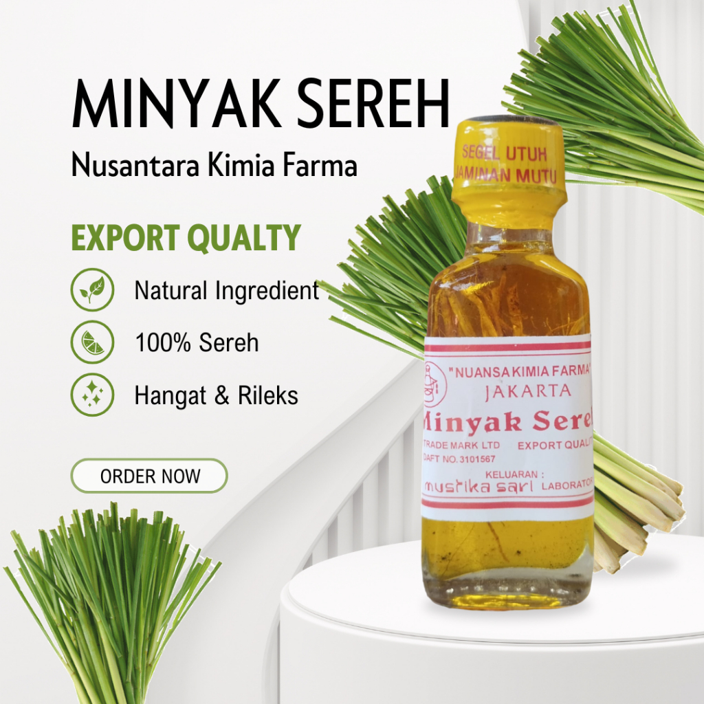 Minyak Sereh Asli, Minyak Pijat Sereh, Minyak Sereh Export Quality