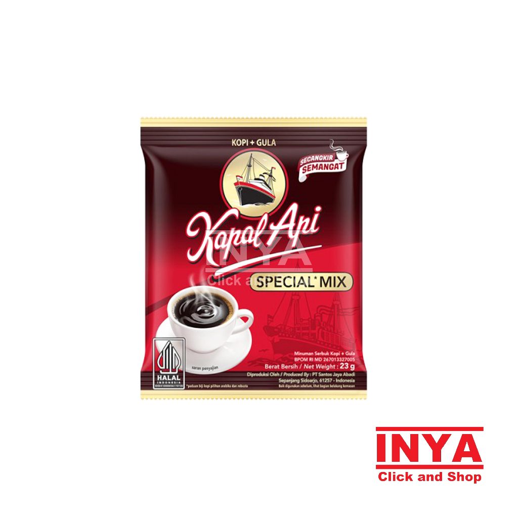 

Kapal Api Kopi Bubuk+Gula Special Mix 24gr Sachet - Coffee