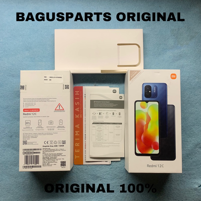 DUS BOOK KARDUS BOX KARTON XIAOMI REDMI 12C ORIGINAL COPOTAN