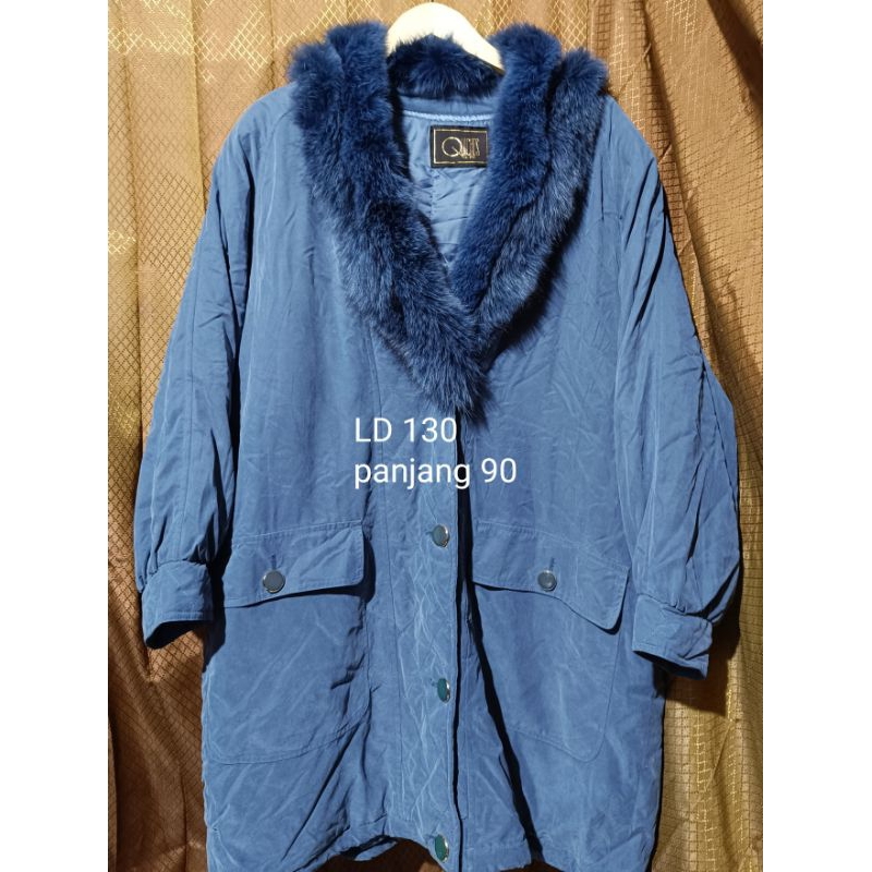 long coat bulu jaket winter bulu biru jaket long coat wanita biru fur jacket jacket fur jaket musim 