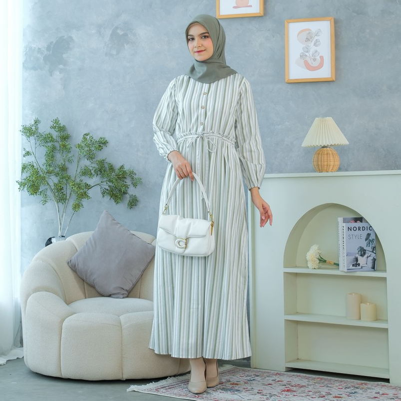 RILLEY - Gamis Paramita | Dress Panjang Muslim Wanita | Gamis Wanita Terbaru Bahan Poplin