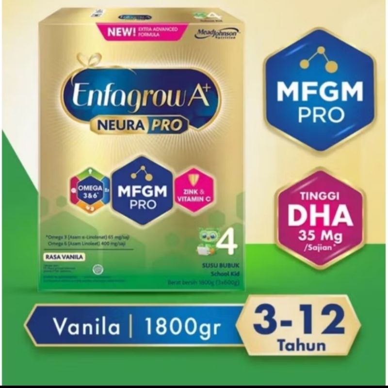 

ENFAGROW A+4 VANILA 1800g SUSU PERTUMBUHAN ANAK USIA 3-12 TAHUN