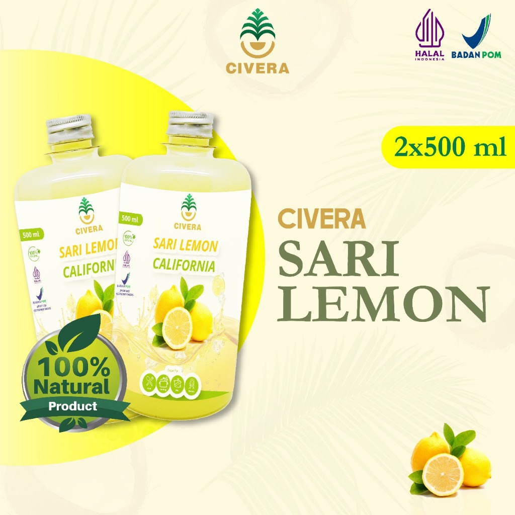 

Sari Lemon California 1 Liter / Natural Fresh Sari Lemon (BPOM)