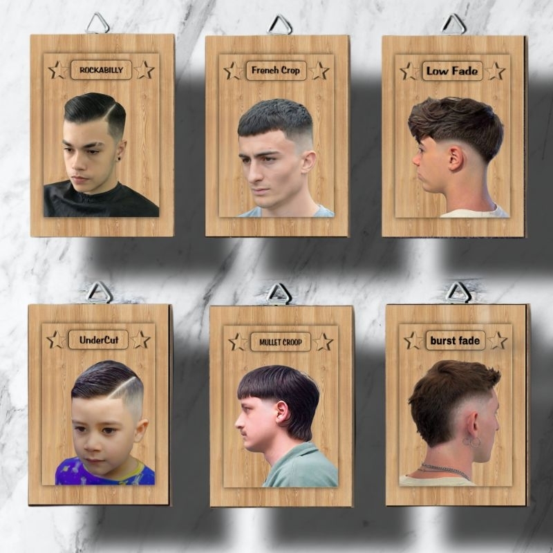 BARBERSHOP POSTER KAYU MDF HIASAN DINDING