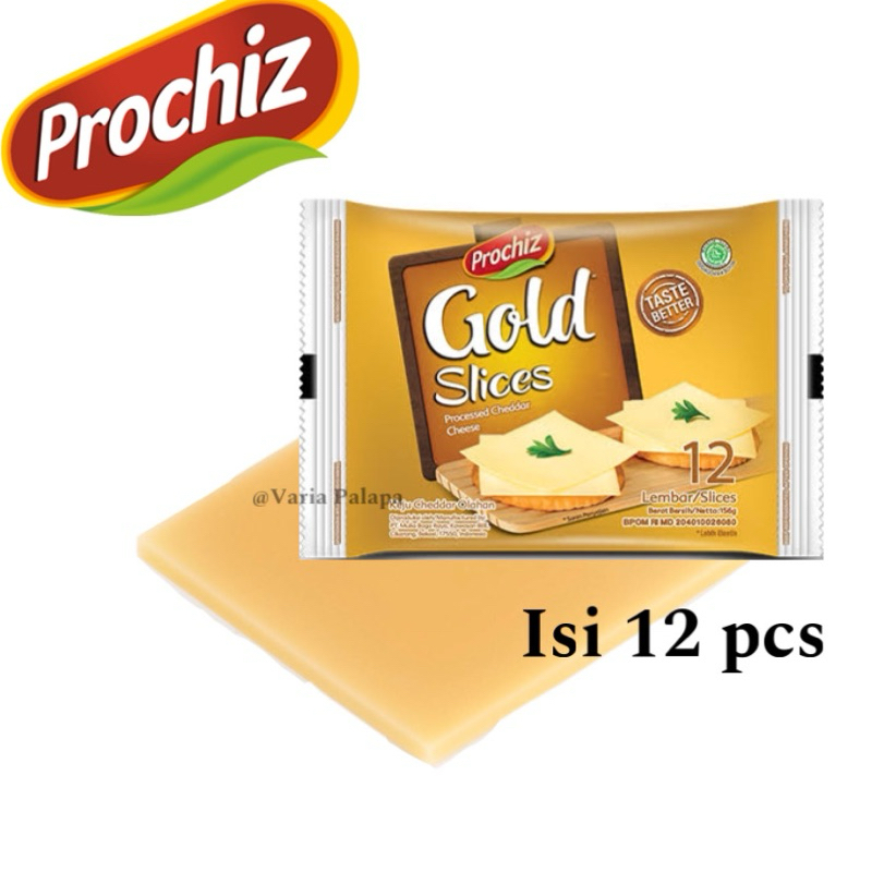 

Keju Gold Prochiz Slice 12pcs || Keju lembar || Camilan Keju