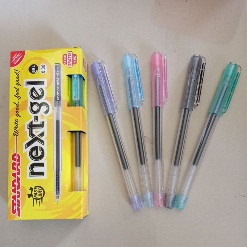 

Pulpen Standard NEXTGEL 0,38 hitam Gel ( harga untuk 1 pak isi 12+1 )