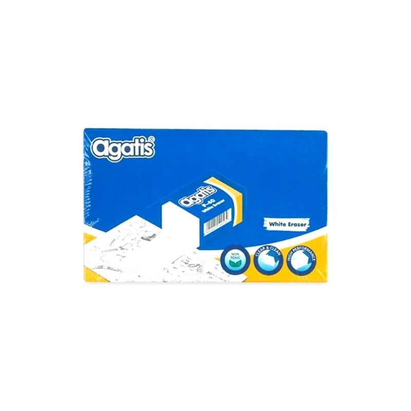 

[PACK 40 PCS] ERASER ECO WHITE AGATIS 40S / STIP PENSIL AGATIS PUTIH KECIL / PENGHAPUS PENSIL AGATIS
