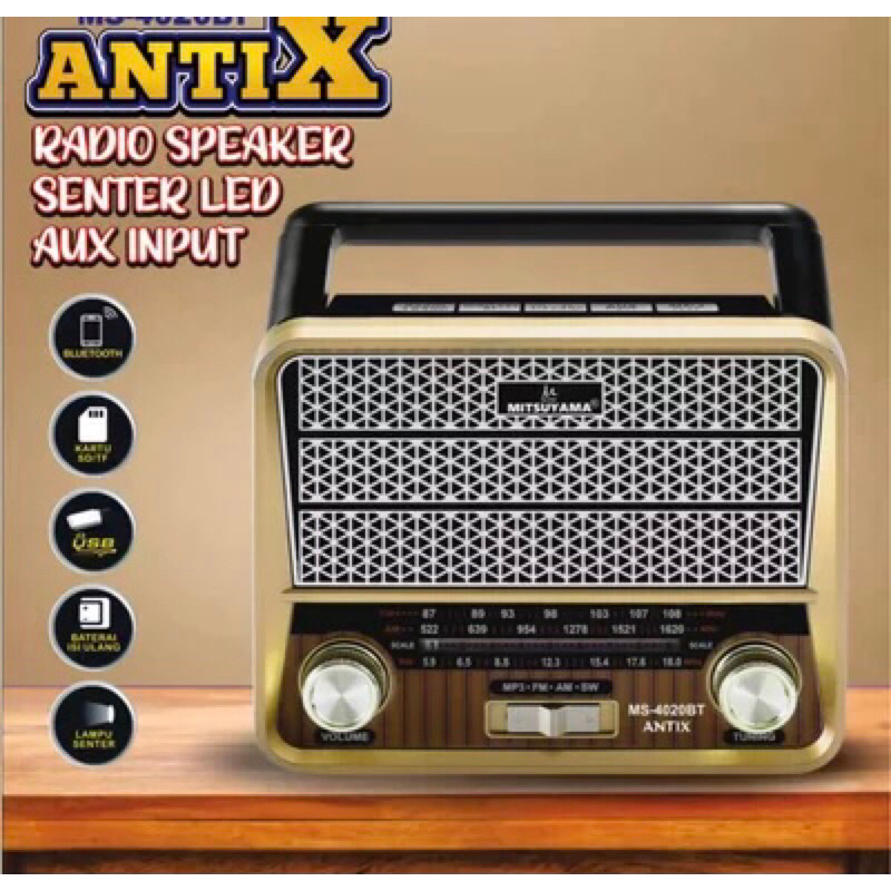 Speaker Radio Bluetooth Mitsuyama MS-4020BT Classic