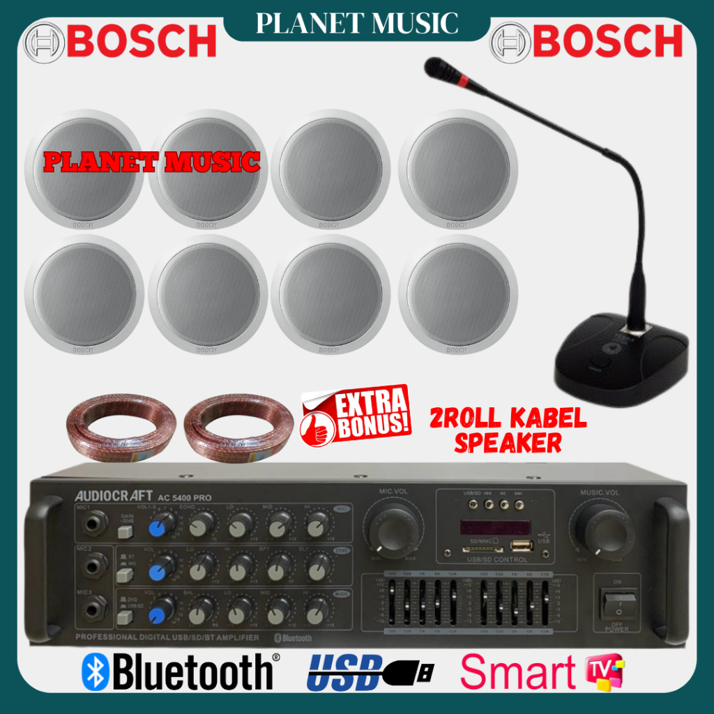 Paket Speaker Ceiling Indoor / Paket Speaker Plafon BOSCH / Paket Speaker Ceiling BOSCH ( 8 Speaker 