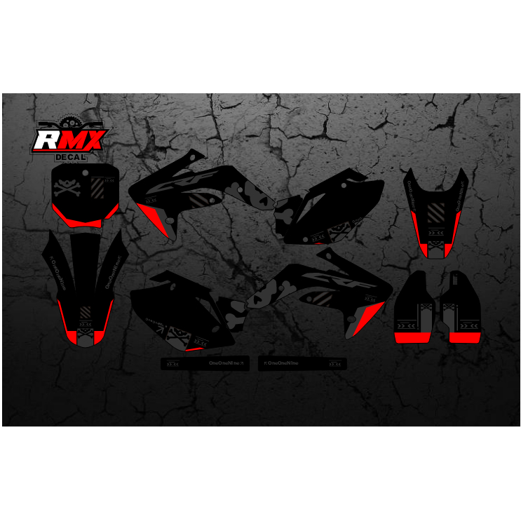 DECAL CRF 150 R FULLBODY (012) DEKAL STIKER CRF 150 LAMA HITAM MERAH, KUNING, HIJAU, BIRU TUA/MUDA, 