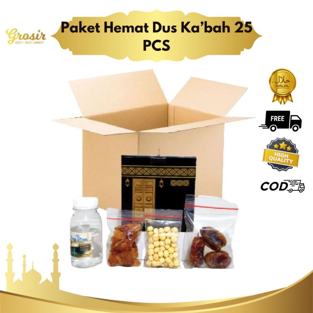 

Paket Oleh Oleh Haji dan Umroh Ekonomis Dus tali jinjing kabah 25 paket gift Premium Terlengkap