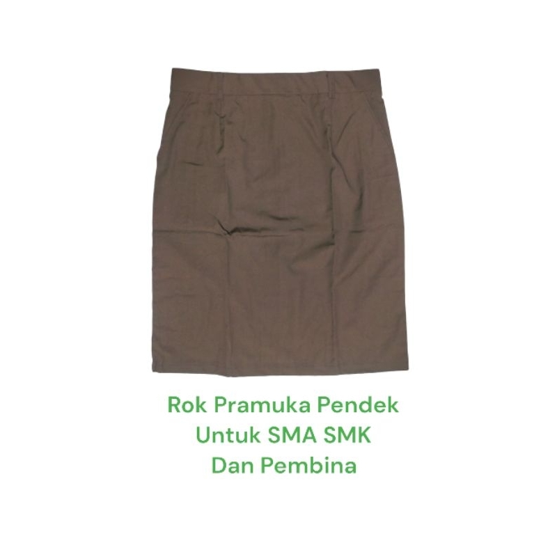 Rok Pramuka SMA SMK Span Pendek Rempel Satu Belakang Famatex Rok Pramuka SMA Penegak Span Pendek Fam