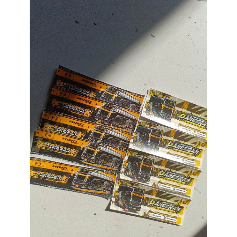 Sticker Bus MSM PANGERAN JB5 asli/ORI isi 3