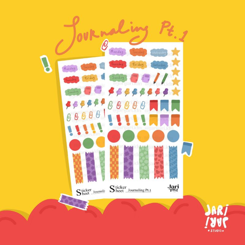 

Journaling Pt.1 Sticker Sheet Washitape Stiker | Jari Jari