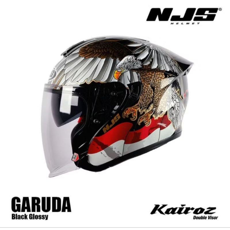 HELM NJS KAIROZ GARUDA DOUBLE VISOR
