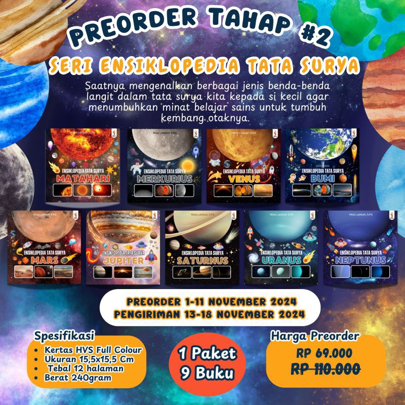 Ensiklopedia Sikecil Seri Tata Surya/Buku Ensiklopedia Si Kecil/Buku Ensiklopedia Anak/Buku Pengetah