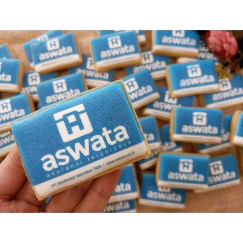 

Pree Order Cookies Logo Perusahaan Tinta Warna Edible Kue Kering Icing Cookies ( SCP )