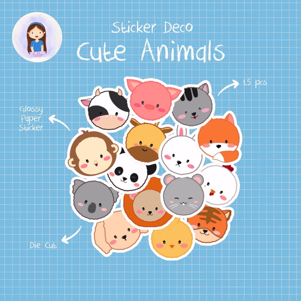 

CUTE STICKER DECO STIKER LUCU SET PACK DIE CUT