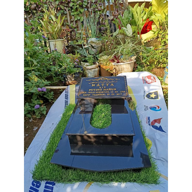 batu nisan full makam bayi 2 Trap granit murah