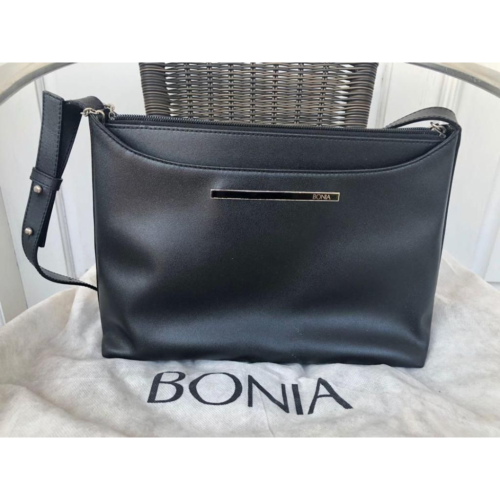 Authentic Bonia Leather Black Bag