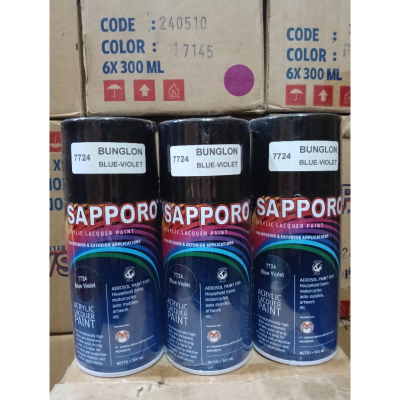 Pilok Pilox Sapporo 300ml saporo 300ML SAPORO spray 300ml 7724 Blue violet BUNGLON BIRU UNGGU
