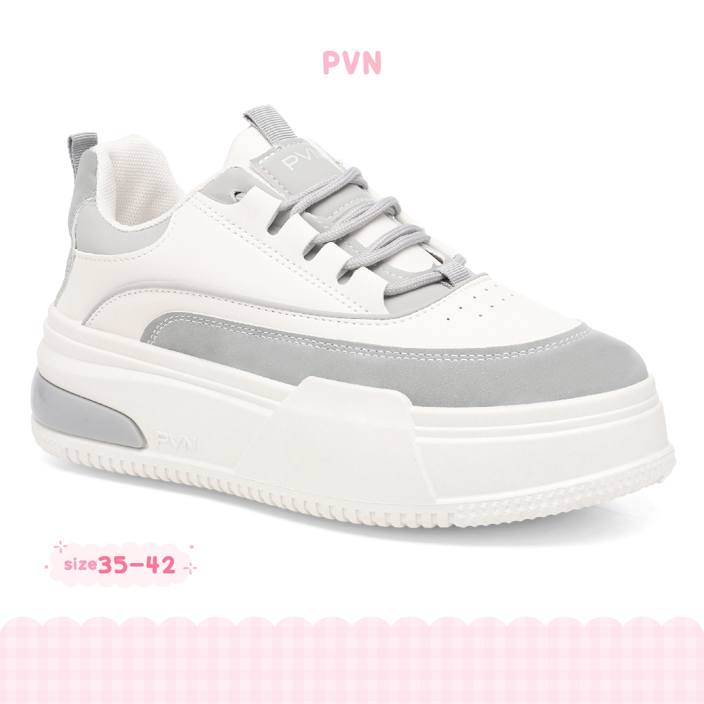 PVN Jeno Sepatu Sneakers Wanita Shoes Grey 438