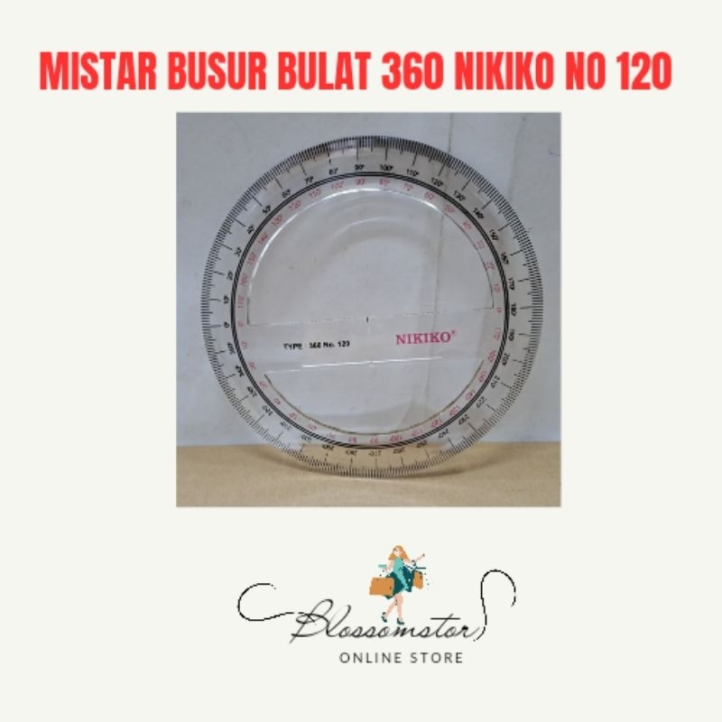 

MISTAR BUSUR 360 BULAT NO 120 NIKIKO / PENGGARIS BUSUR / RULER