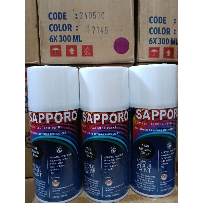 Pilok Pilox Sapporo 300ml saporo 300ML SAPORO spray 300ml 7139 Metallic black