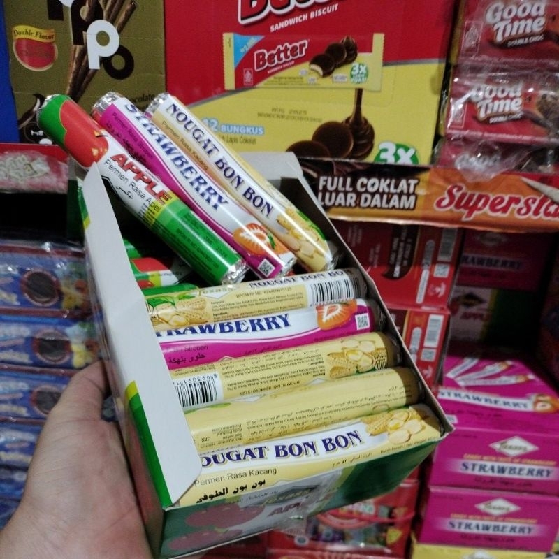 

Texass CANDY MIX 3 rasa Apple stroberi peanut 1 box 24 pcs