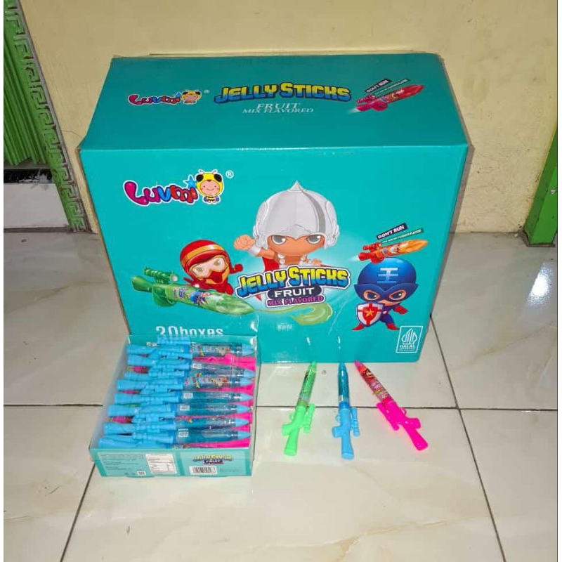 

LUVMI - JELLY STICK PULPEN ISI 30 PCS / PERMEN LUNAK VIRAL