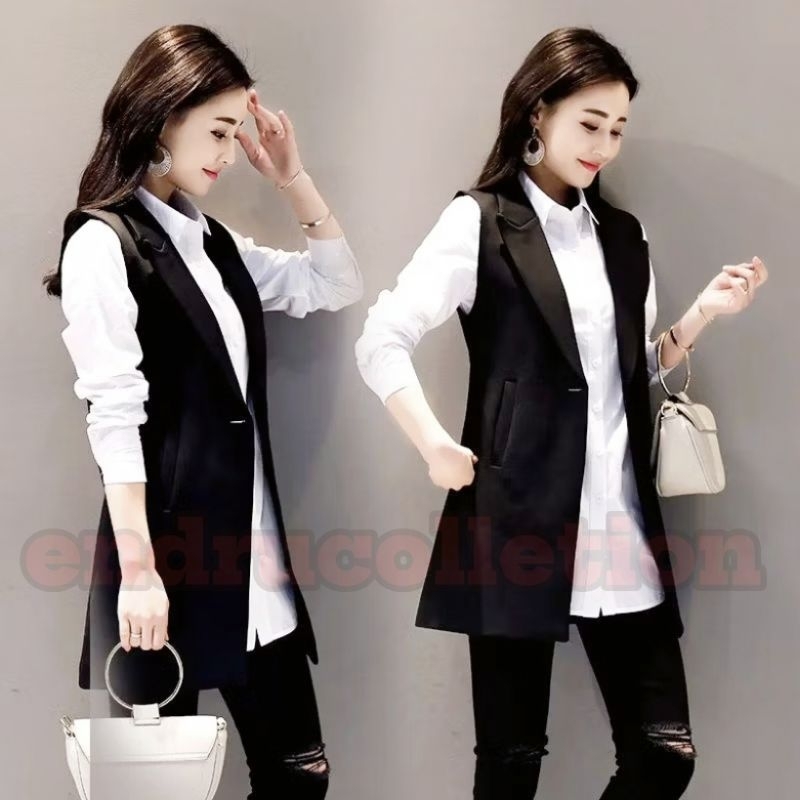 overall rompi blazer panjang/rompi wanita size S_xxxl