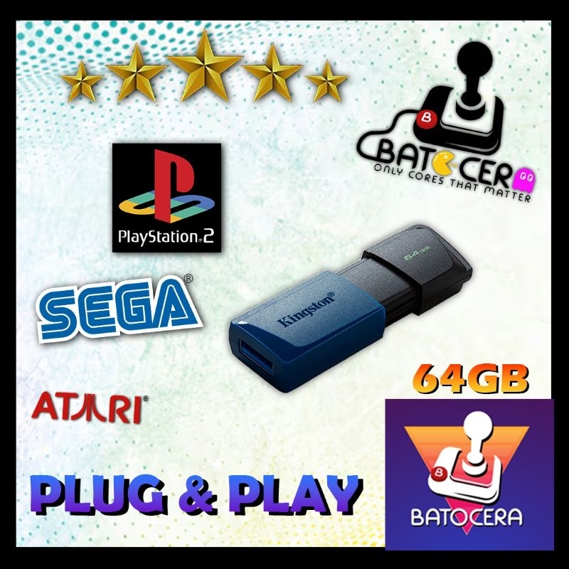 Flashdisk Games Batocera  64GB Gaming Station Portable